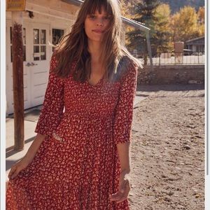 The Basil Dress, Carmine Calico - Christy Dawn M/L